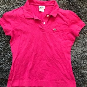 Pink Lacoste polo size 42